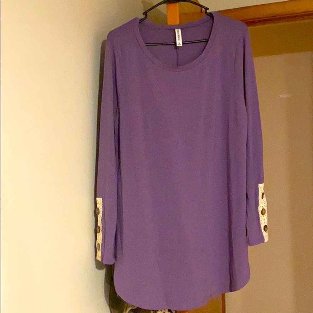 Purple long sleeve shirt